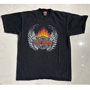 00s Harley Davidson faded black tshirt